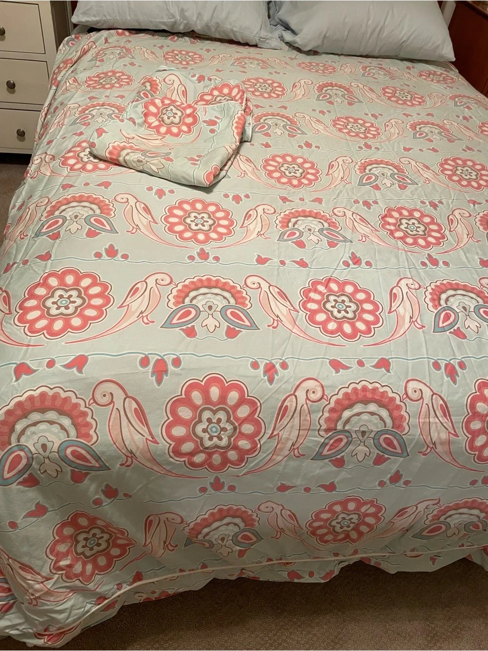 Serena & Lily Birds! Flowers! Annabel F/Queen Duvet Cover